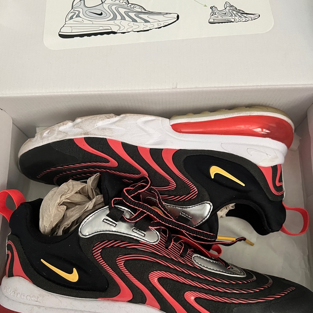 Nike Black, Red, and Yellow Sneakers
